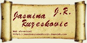Jasmina Ružesković vizit kartica